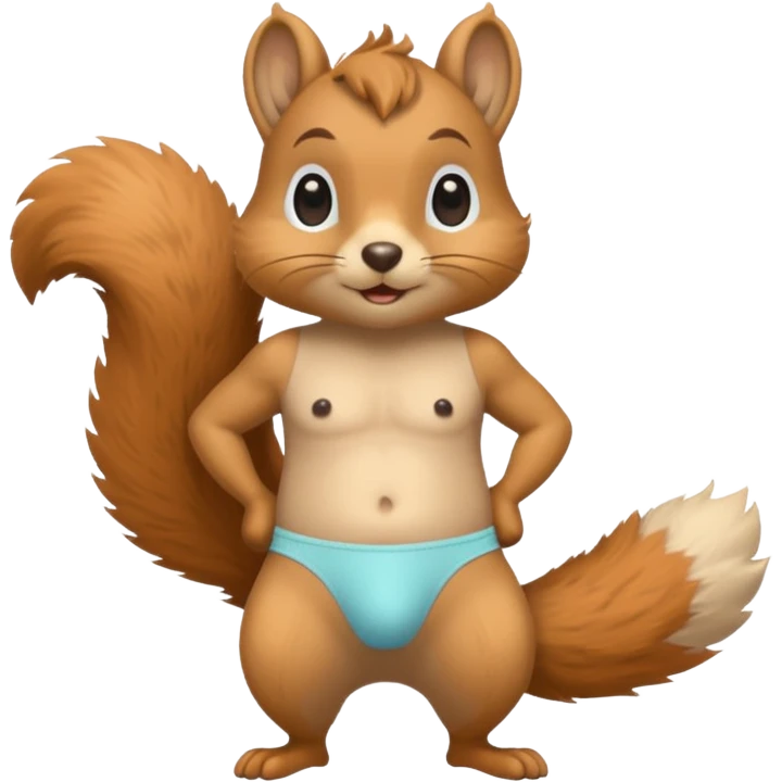 Squirrel 🐿️ with underwear 🩲 emoji