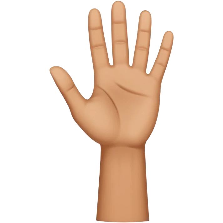 a hand facing palm-up with another hand above it standing vertically emoji