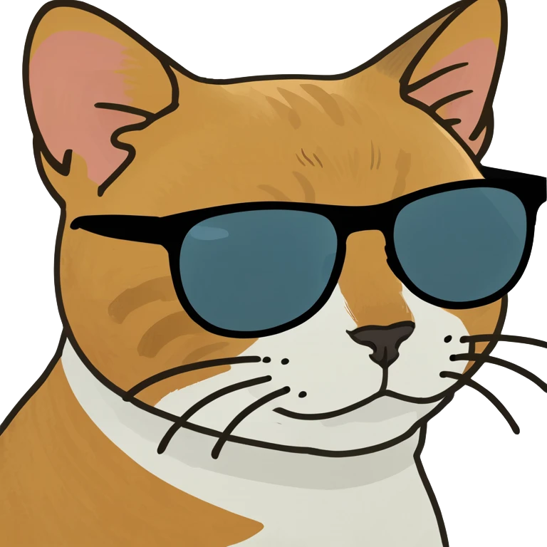 Cat with sunglasses emoji