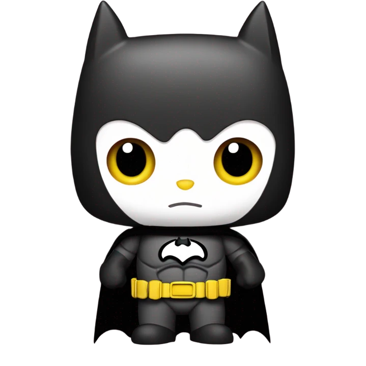 Hello kitty Batman emoji