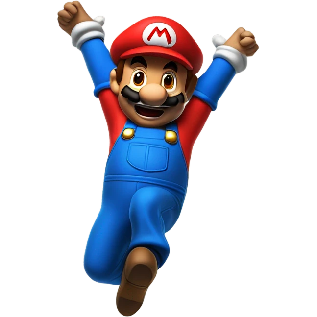 Mario backwards long jump emoji