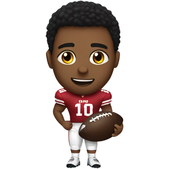 Jaylin Hurts with football emoji