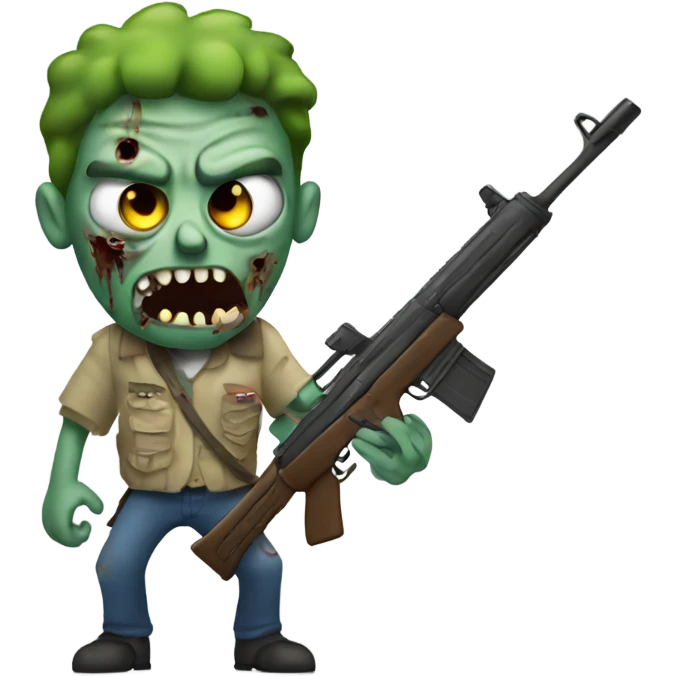 zombie holding a rifle emoji