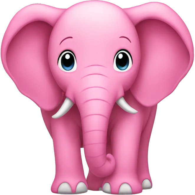 Pink elephant from back emoji