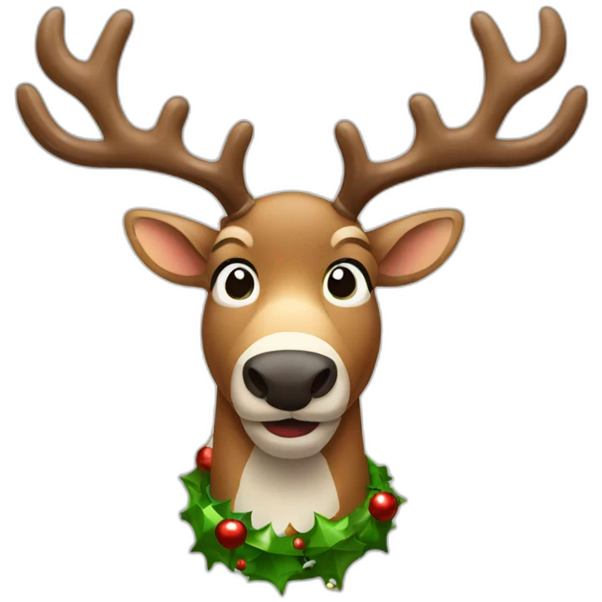 cool christmas reindeer emoji