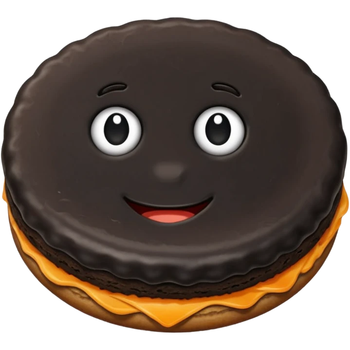 black biscuit emoji