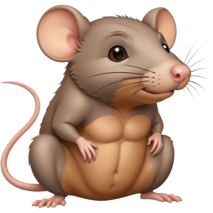 Rat with large chest and buff emoji