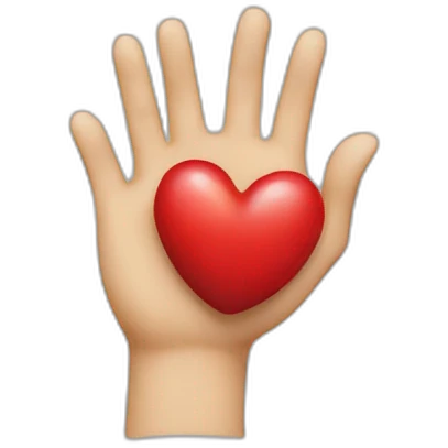 Heart with hands behind back emoji