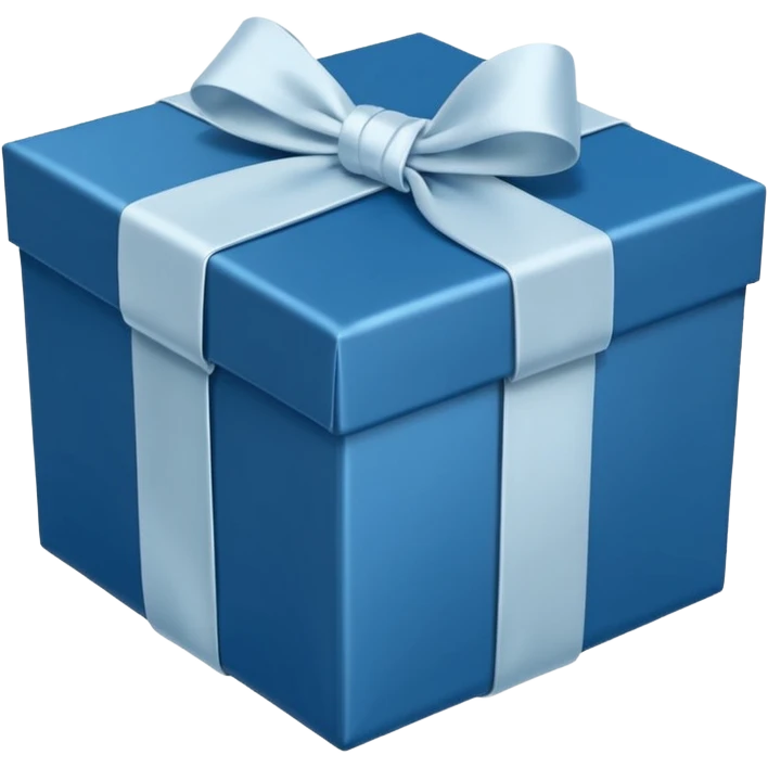 long blue gift box emoji