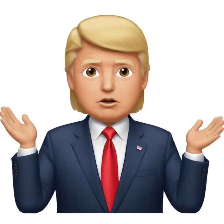 Donald Trump speaking at a rally emoji