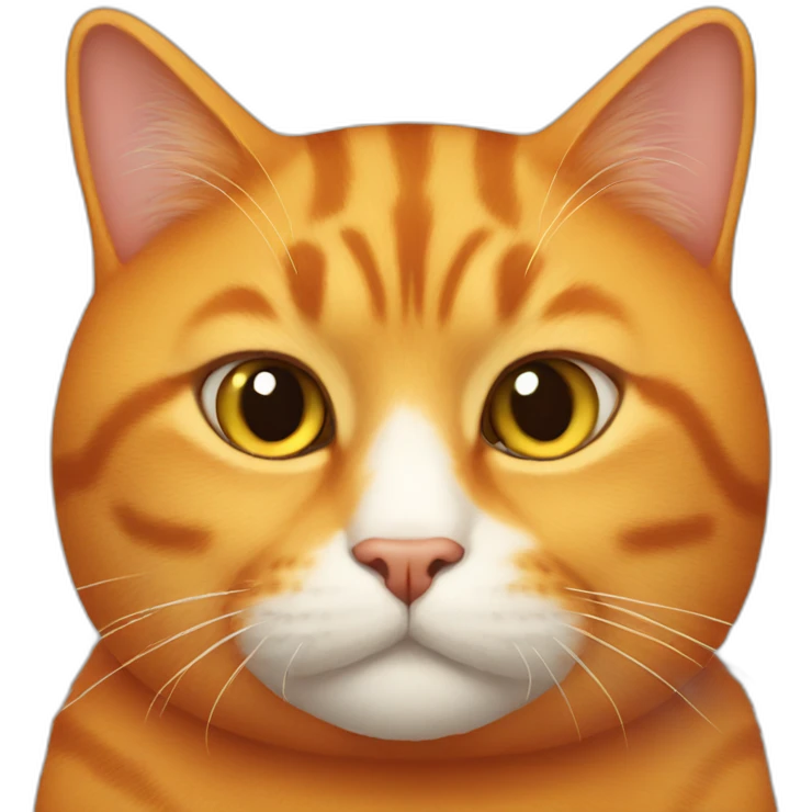 Orange fat cat emoji