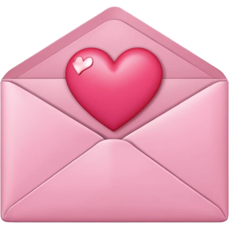 Pink envelope with heart emoji