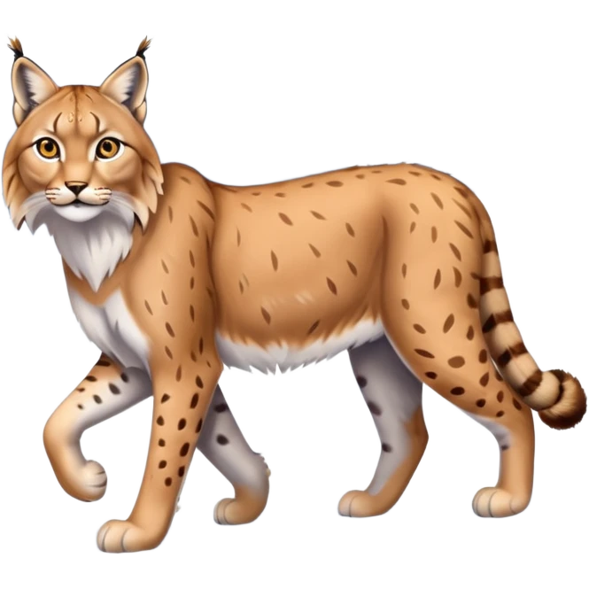 Eurasian Lynx wandering in the snow beautiful aesthetic full image scenery emoji