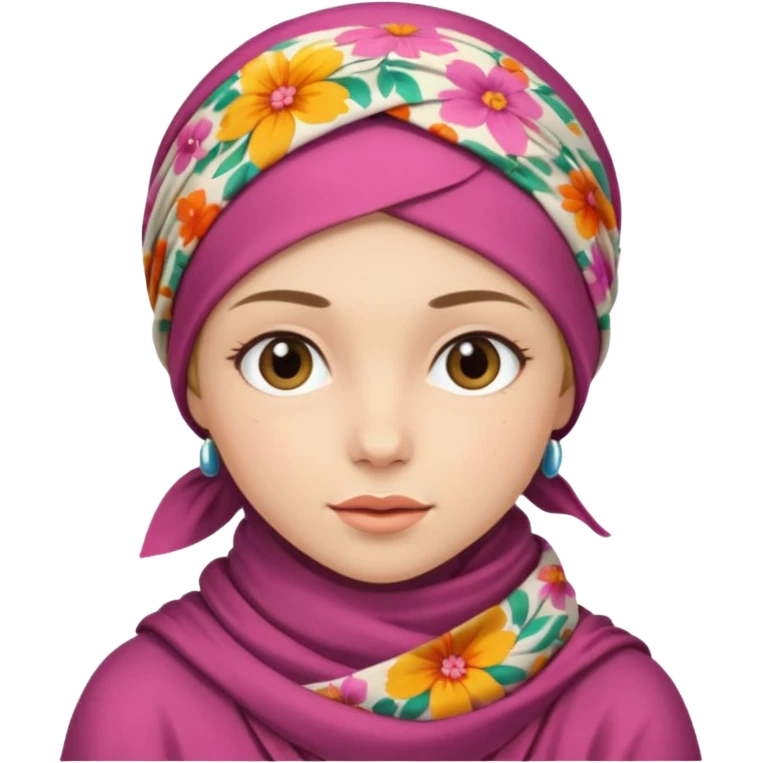 A girl wearing a headscarf emoji