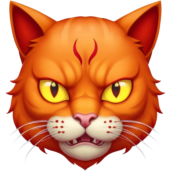 evil red cat emoji