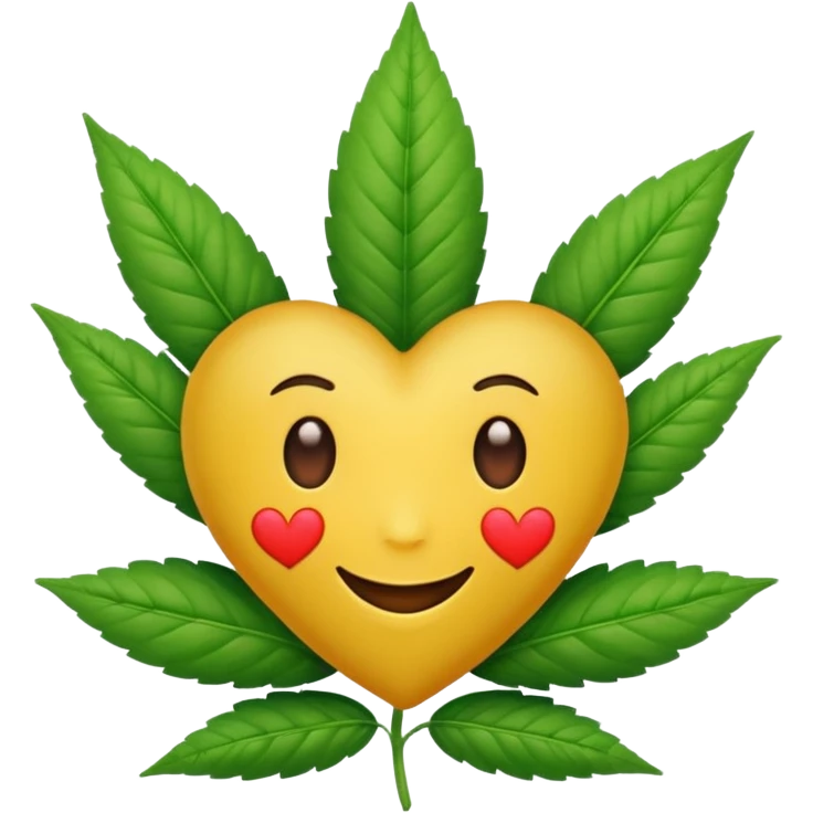 Weed with heart eyes emoji