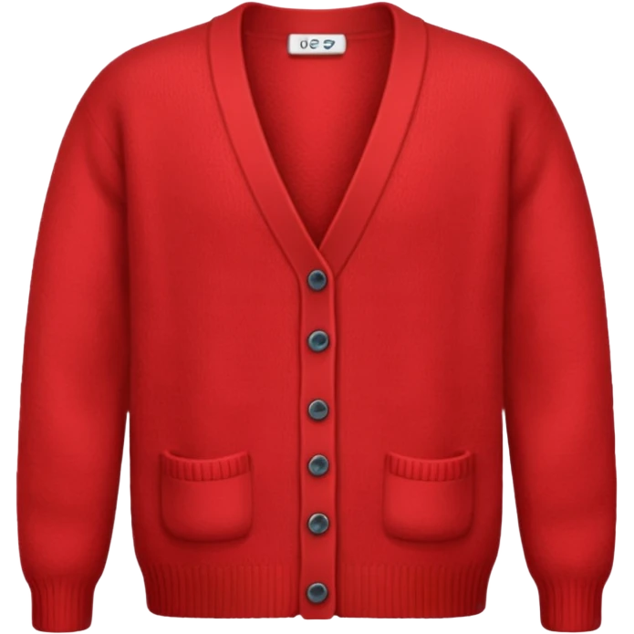 simple red cardigan emoji
