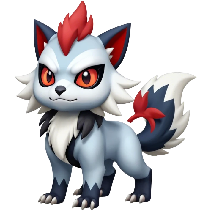 Edgy Cool Kawaii Litten-Absol-Zoroark-Pokémon Full Body emoji