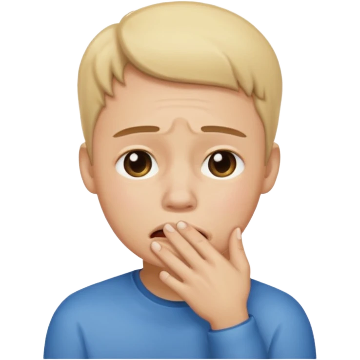 crying emoji with hand on mouth emoji