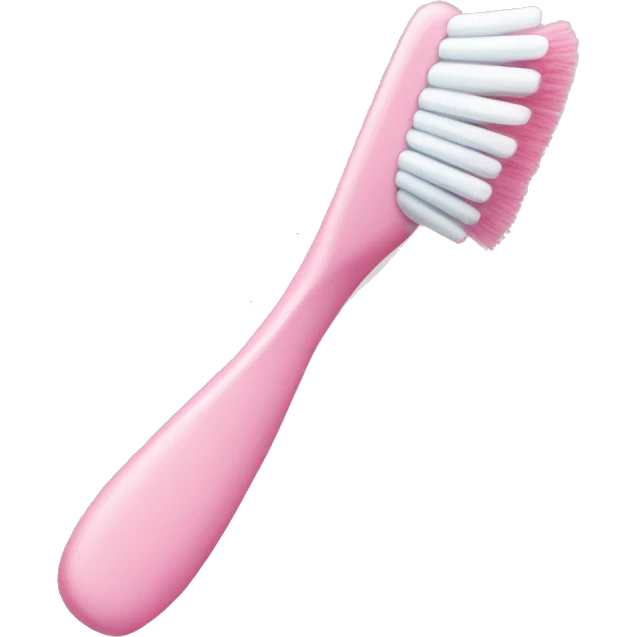 Pale pink toothbrush  emoji