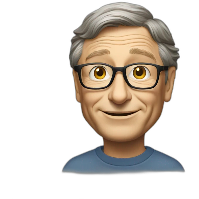 bill gates with open hands emoji