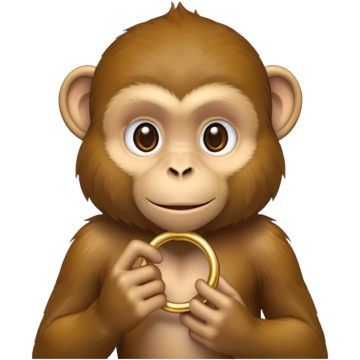 monkey holding a ring emoji
