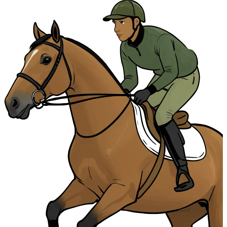 Hunter jumper bay horse emoji