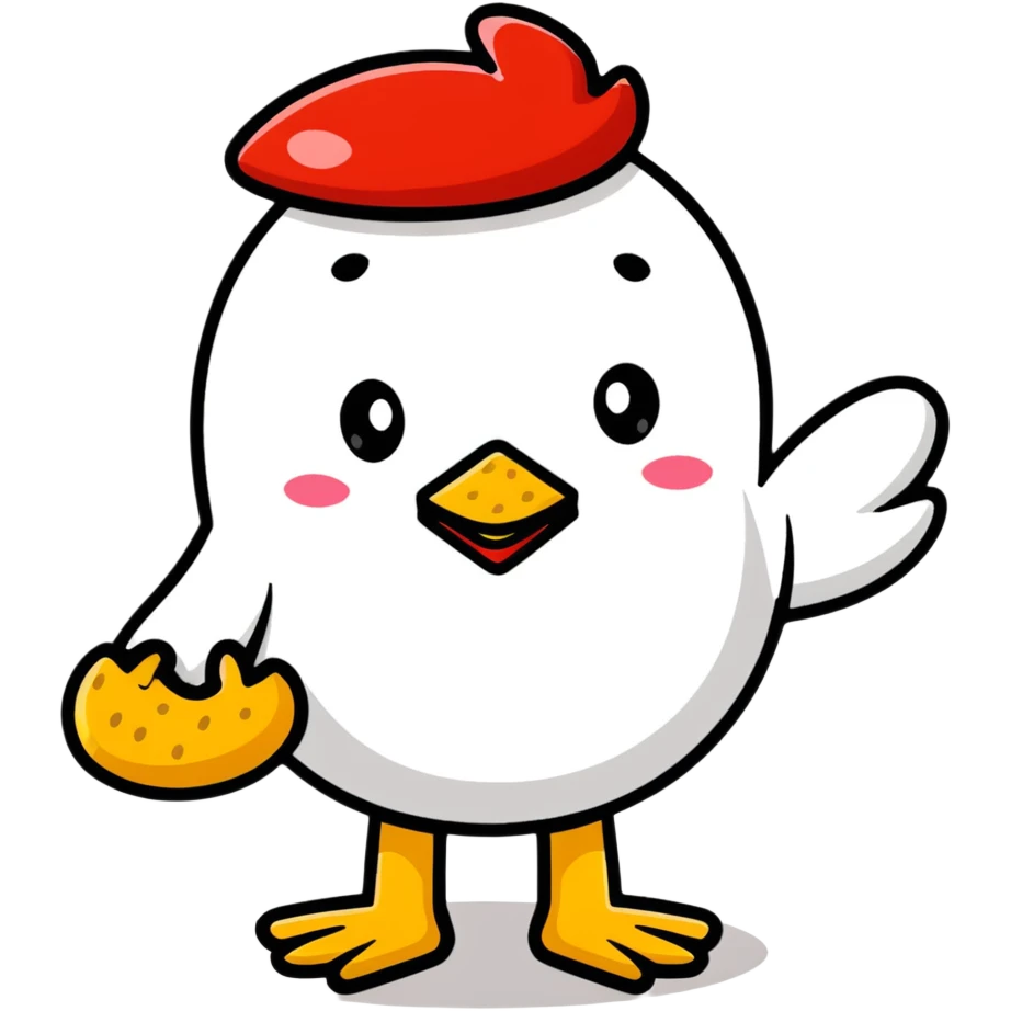 Happy Chicken McNugget character emoji