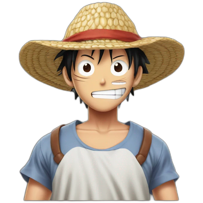 Luffy mangeant de la viande emoji