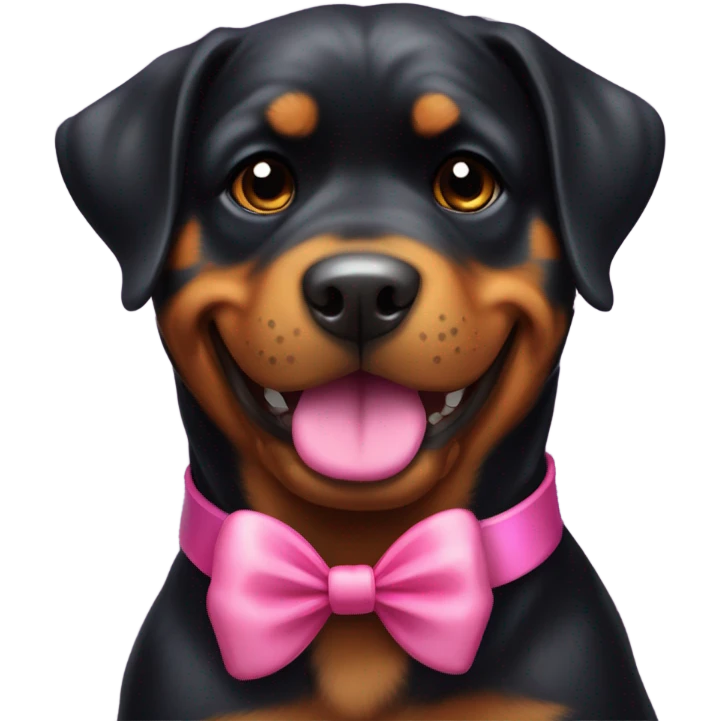 Girly Rottweiler emoji