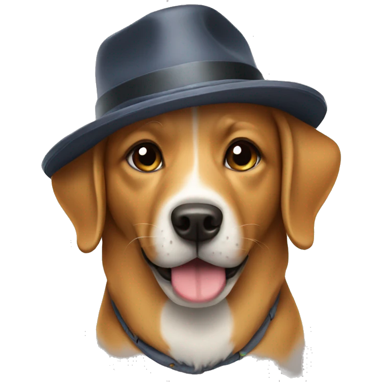 Dog with hat emoji