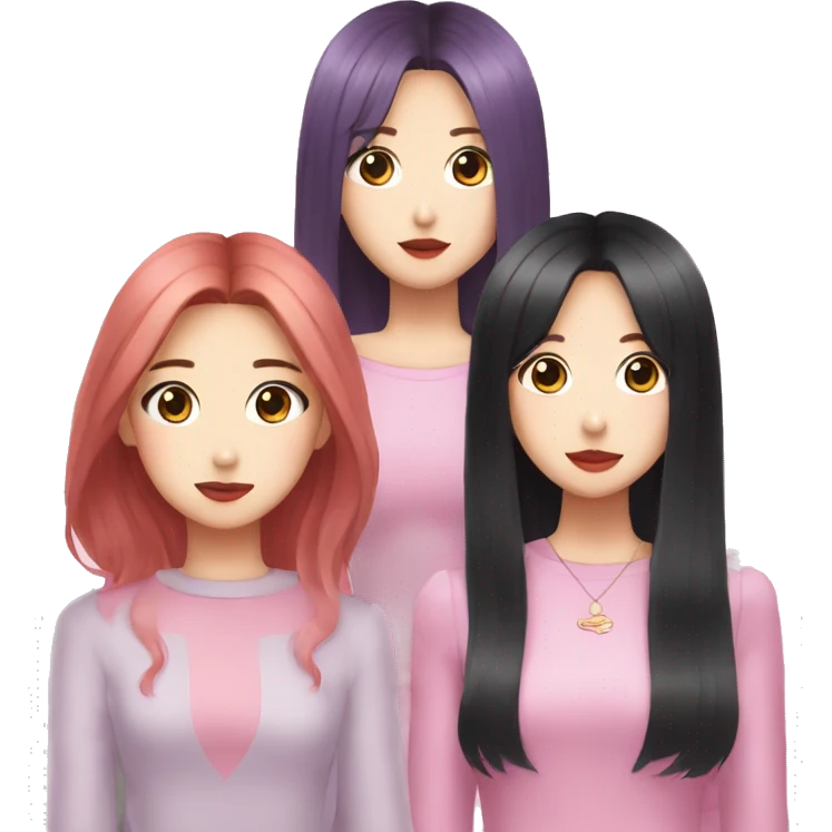 Lisa and jisoo and jennie and rose emoji