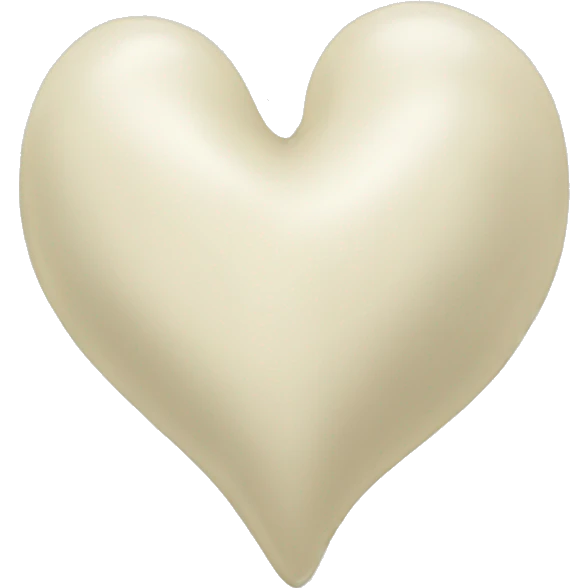 Ivory heart emoji