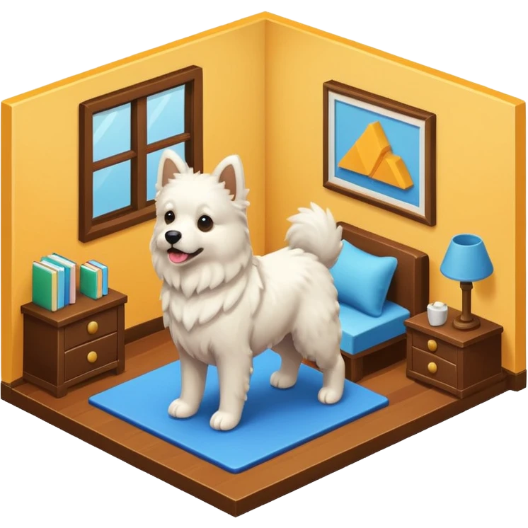 dog room isometric emoji