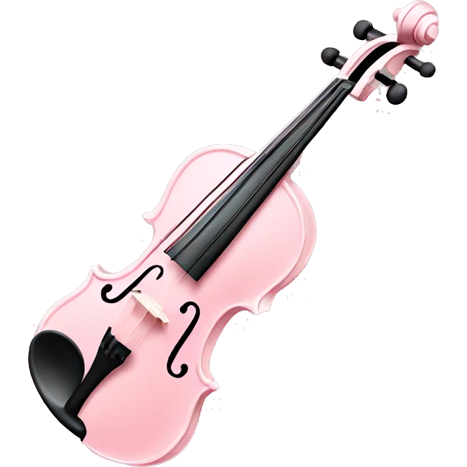 soft pastel pink violin emoji