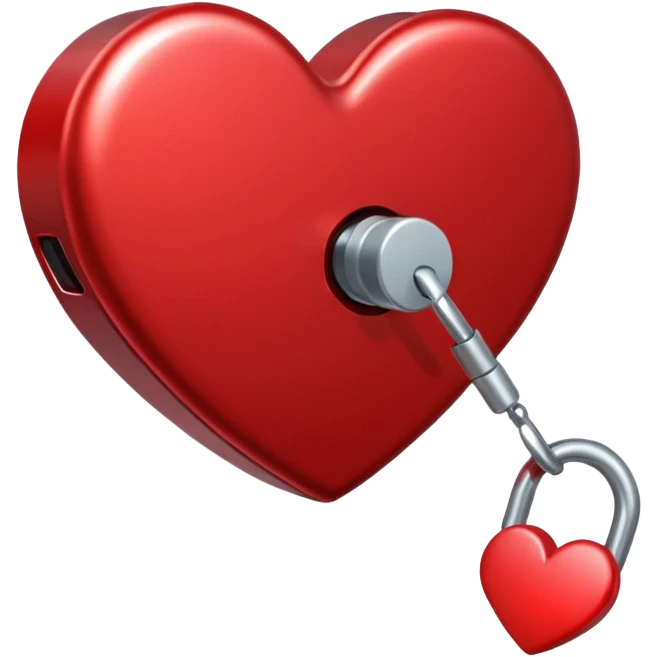 magnet pulling a small heart emoji