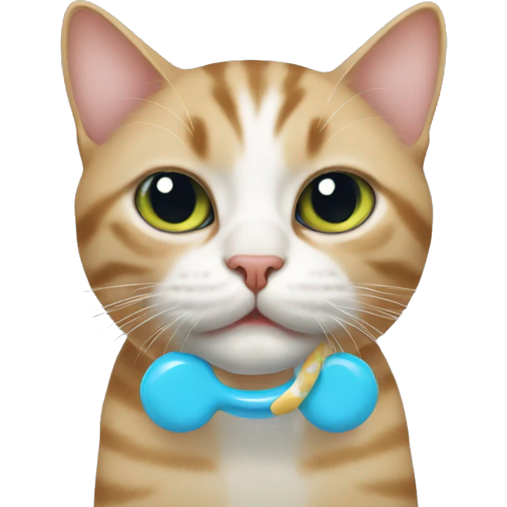 Cat with pacifier emoji