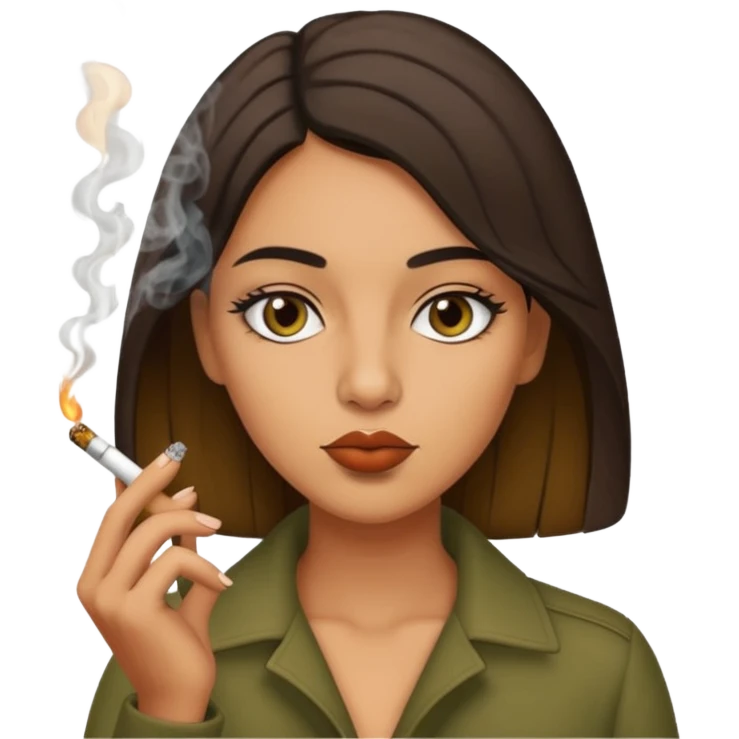 Female smoking a blunt emoji