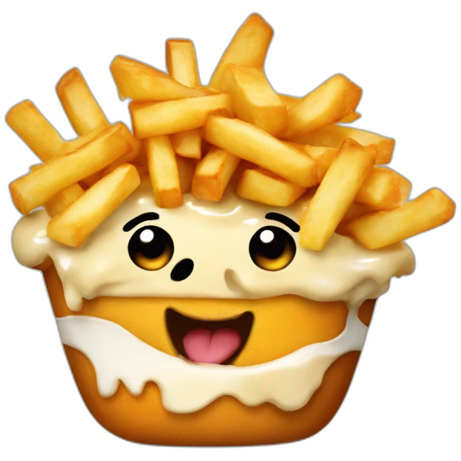 poutine qui mange une poutine emoji