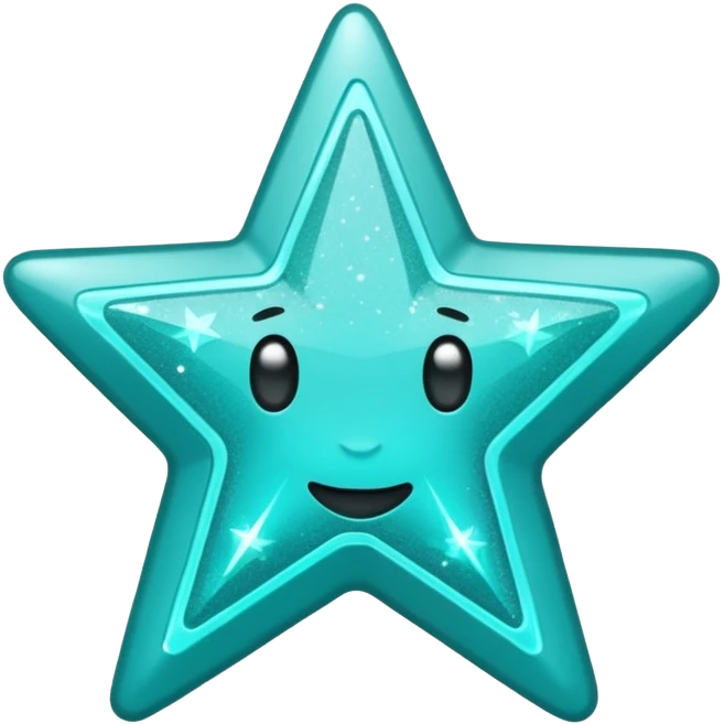 Teal star with You Rock wording emoji