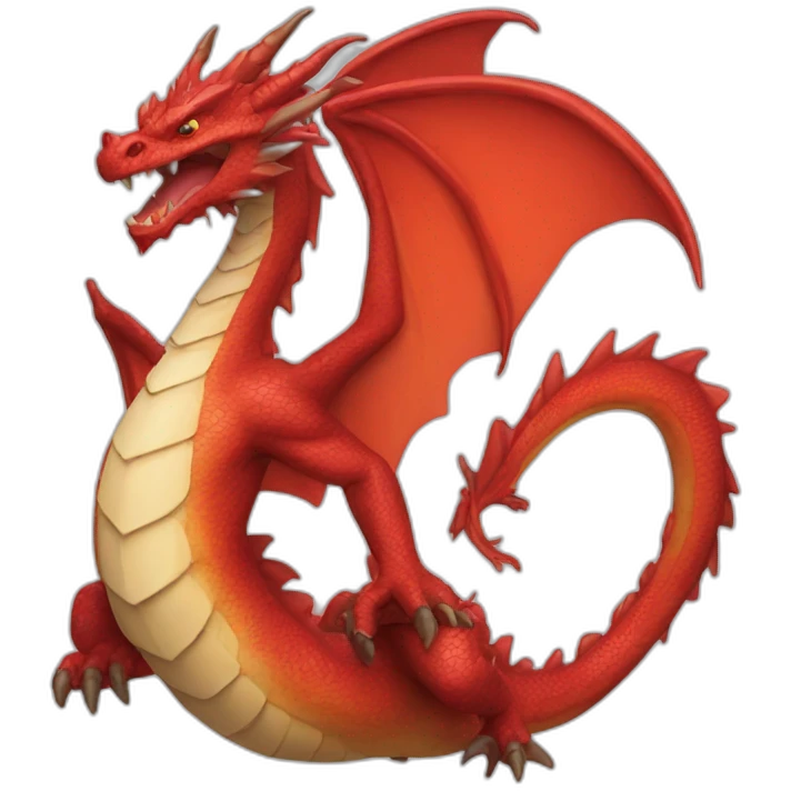 Un dragon rouge emoji