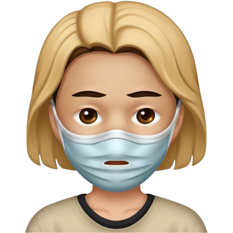 sad under the mask emoji