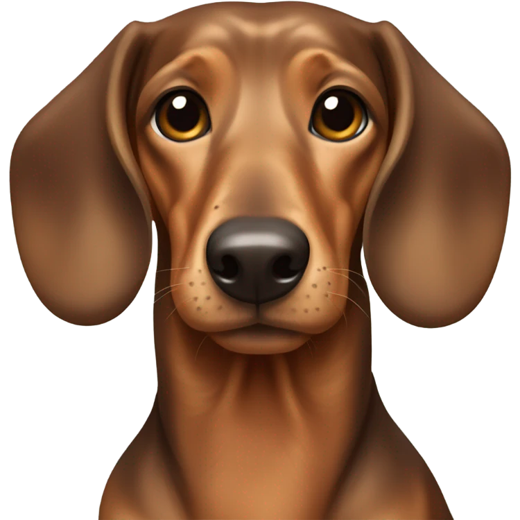 Clear brown Dachshund  emoji