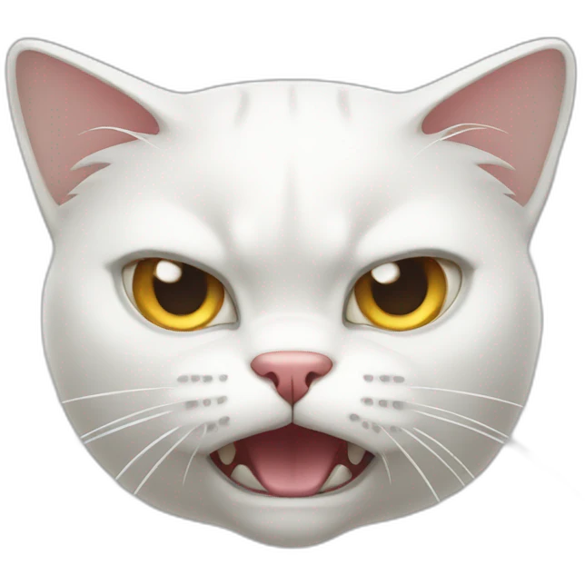 white cat angry emoji
