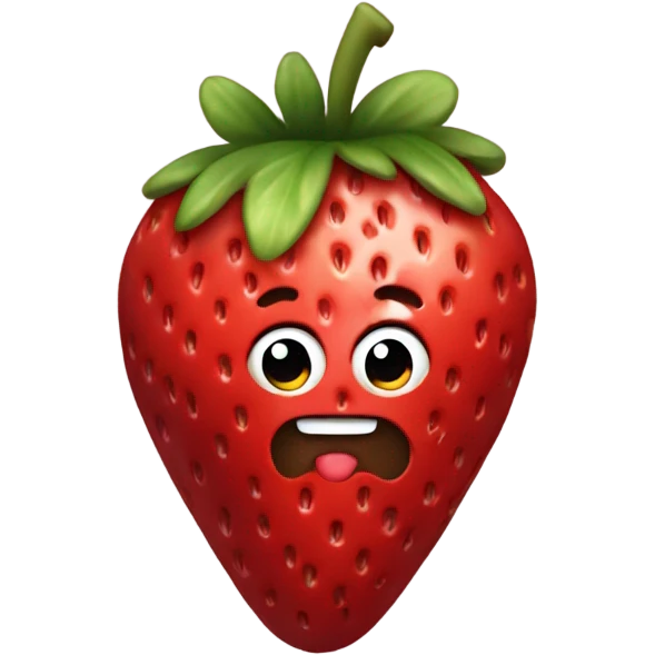 Chocolate covered strawberry  emoji