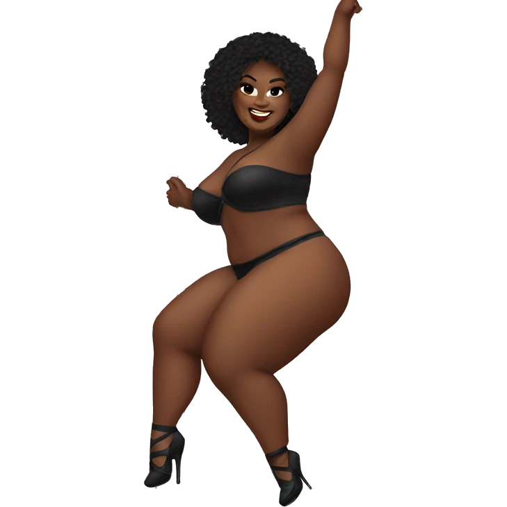 Plus size pole dancer emoji