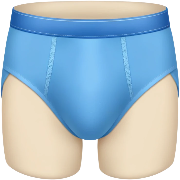 cartoon briefs underwear in blue color emoji