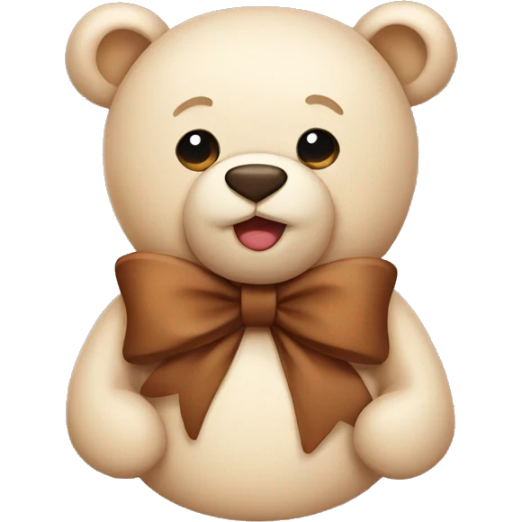bear with bow emoji