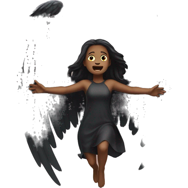 dark angel falling from the sky emoji
