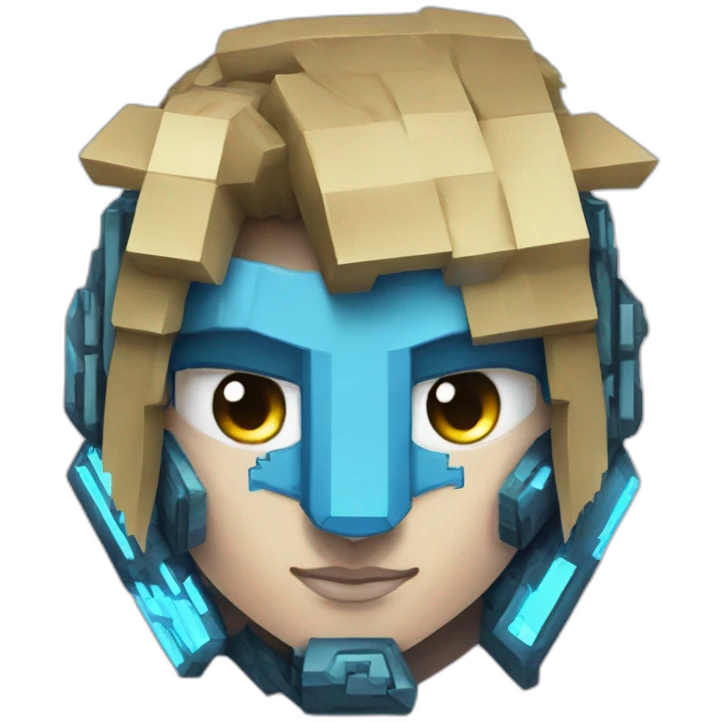 Minecraft Articuno Cyberpunk Head emoji
